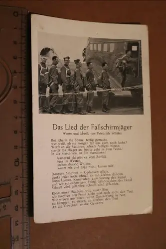 alte Liedkarte - Das Lieder der Fallschirmjäger 
