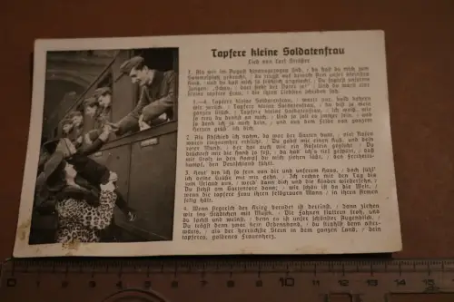 alte Liedkarte - tapfere kleine Soldatenfrau 