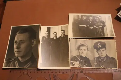 vier tolle alte Fotos - Soldaten - Portraits usw. 