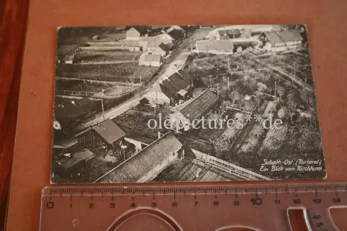 tolle alte Karte - Subath - Ost Kurland - Blick vom Kirchturm  1916