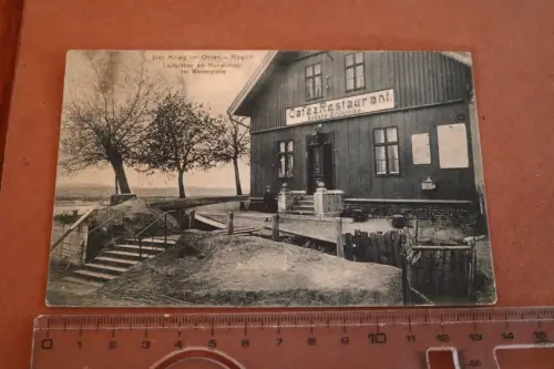 alte Karte - Laufgräben am Memelstrom bei Westerplatte- Restaurant 1915 Bahnpost