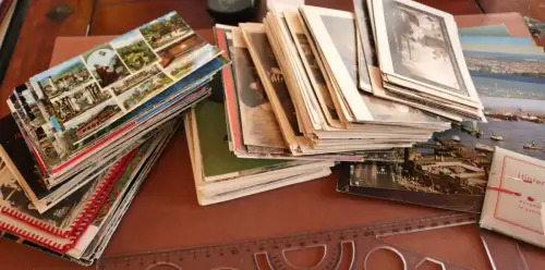 Konvolut Karten, Kitsch, Kunst , Maler, Orte usw.  ca 1,5kg 