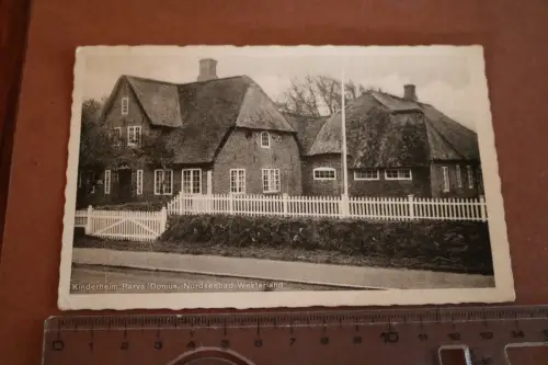 tolle alte Karte- Kinderheim Parva / Domus, Nordseebad Westerland 1942