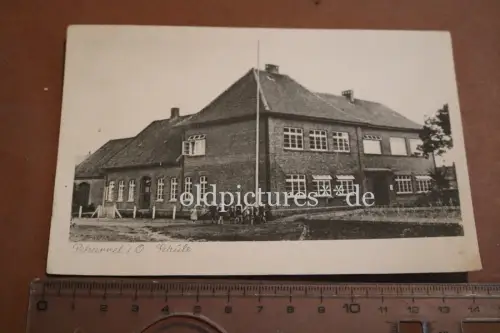 tolle alte Karte - Schule   Scharrel i. Oldenburg - 30-50er Jahre ?