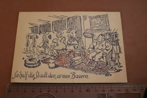tolle alte Karte - So half die Stadt den "armen" Bauern - 20-50er Jahre ?