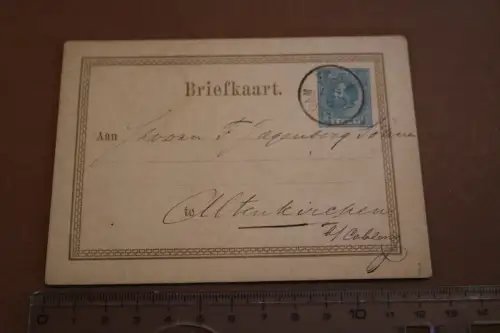 alte Postkarte - Ganzsache Briefkaart Rotterdam 1876  5 Cent