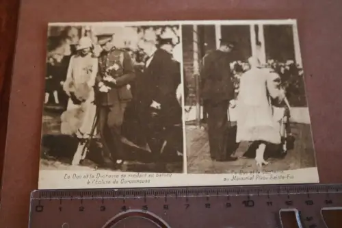alte Fotokarte - Herzog und Herzogin in Belgien ?? 1928