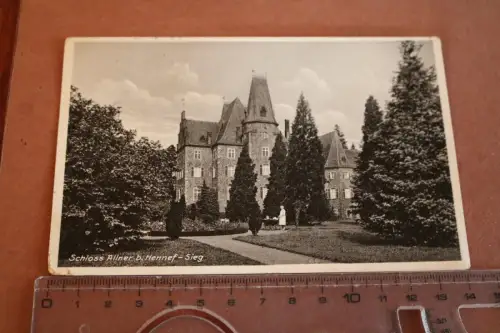 tolle alte Karte -Schloss Allner bei Hennef Sieg 1938