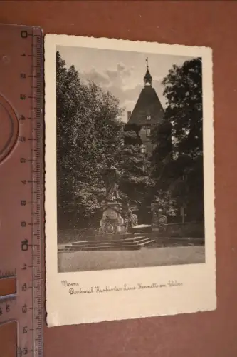 tolle alte Karte - Moers - Denkmal Kurfürstin Luise Henriette am Schloß 1935
