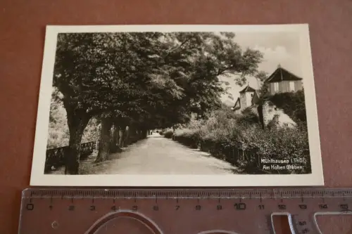 tolle alte Karte - Mühlhausen i. Thüringen  Am Hohen Graben 30-40er Jahre ?