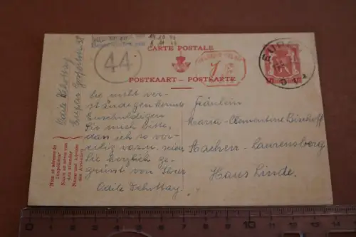 alte Postkarte - Ganzsache  aus Eupen Belgien 1946 