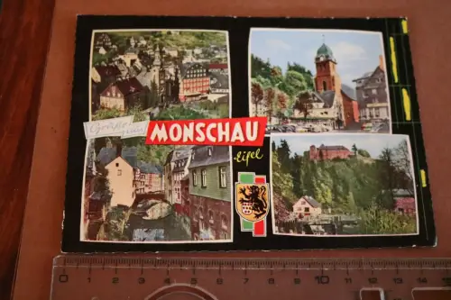 tolle alte Karte - Grüße aus Monschau Eifel 60-70er Jahre ?