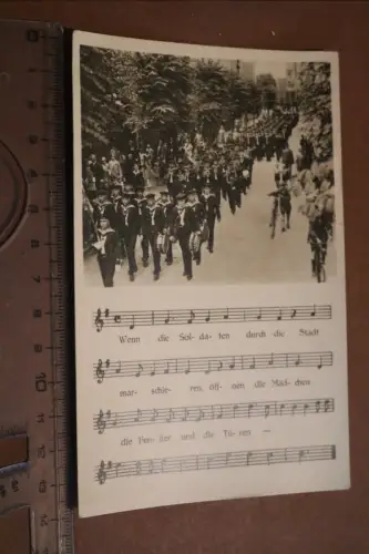 tolle alte Liedkarte mit Matrosen - wenn die Soldaten marschieren Wilhelmshaven