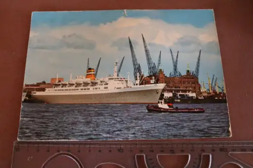 alte Großformatkarte - Rotterdam Schiff S.S. Statendam 60-70er Jahre 