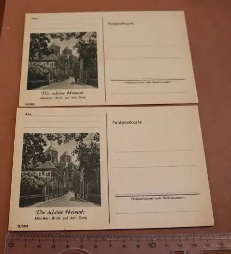 zwei alte Feldpostkarten  Die schöne Heimat - Münster Blick auf Dom 