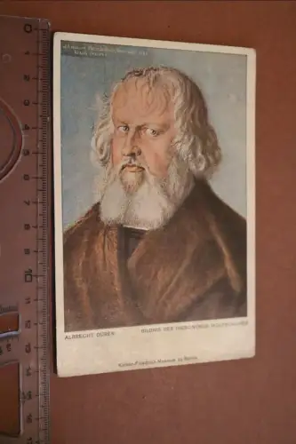 tolle alte Künstlerkarte Albrecht Dürer Bildnis  Hieronymus Holzschuher 