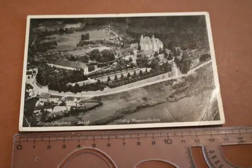 tolle alte Karte - Fliegeraufnahme Allner Siegkreis Schloß 1938