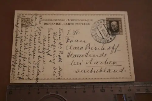 alte Postkarte - Ganzsache Marienbad  1928  1,20 Koruny 