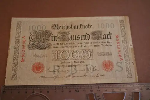 alte Reichsbanknote 1000 Mark - 1910
