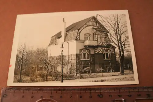 tolles altes Foto - großes schönes Haus mit Zaun - 20-30er Jahre 
