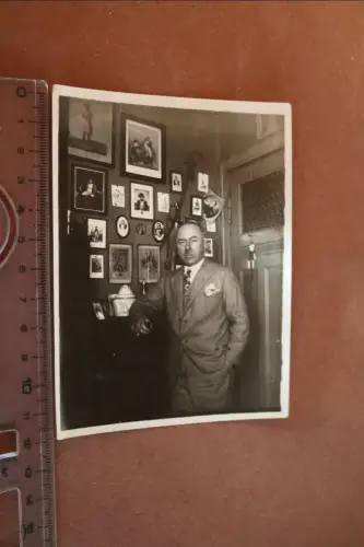 tolles altes Foto - Herr Schmidt-Hellwig - Sammler von Napoleon Andenken 1927