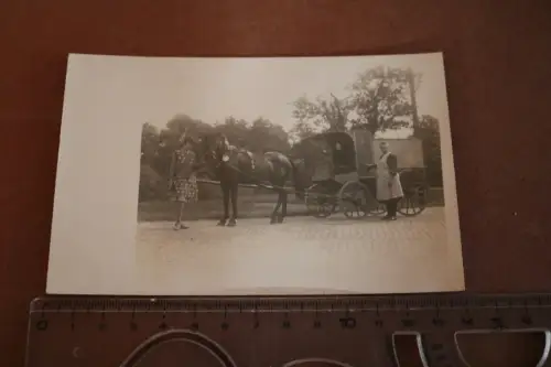 tolles altes Foto Pferdefuhrwerk - Transportkutsche ? 1910-30