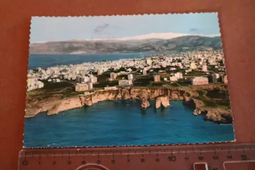 tolle alte Karte - Stadtansicht Beirut - Libanon 1966