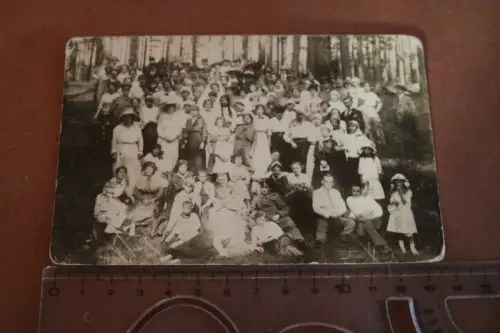 altes Gruppenfoto - Familien , Kinder Frauen, Soldaten 