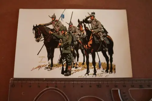 tolle alte Karte - Bayerische Kavallerie-Division im Felde 