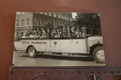 tolles altes Foto großer offener Bus Elite Rundfahrten - Berlin 1934