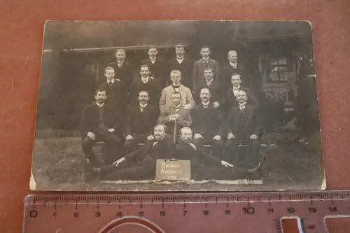 tolles altes Gruppenfoto Männer - Kurort Ambrock 1913