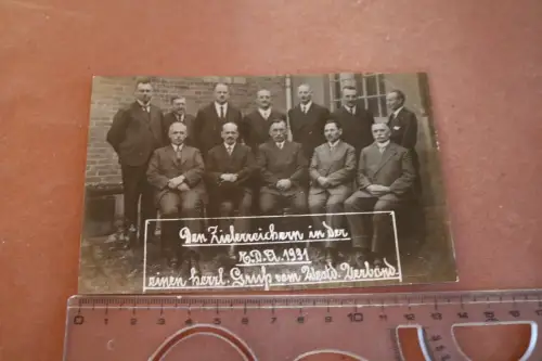 tolles altes Gruppenfoto Männer - Zielerreichern in der ??? 1931 - Der Vorstand