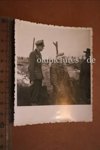 tolles altes Foto mir unbekannter General mit Pfeife Brille - Orden - 