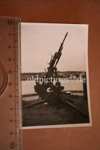 altes Foto  Beute Flak - Dänemark ??? M37 