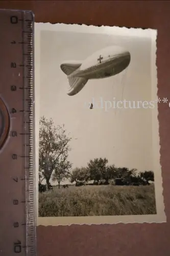 tolles altes Foto - Beobachtungballon Frankreich 1940 