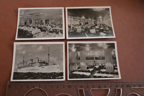 vier alte Fotos - Kleibildserie - Passagierdampfer Sierra Cordoba 30-40er Jahre