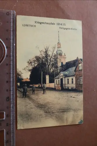 tolle alte Karte - Kriegsschauplatz 1914/15 - Lowitsch - Heiligegeist-Kirche - 
