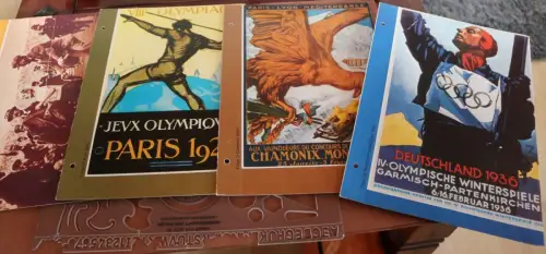 alte Sammelblätter Olympischen Spiele - Byk Gulden Pharmazeutika Konstanz 50-70e
