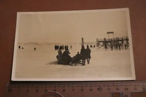 tolle alte Fotokarte - Eisbahn auf dem Untersee & Rhein - 1929