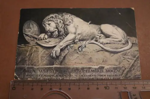 tolle alte Karte - Luzern, Schlafender Löwe, Denkmal  1924