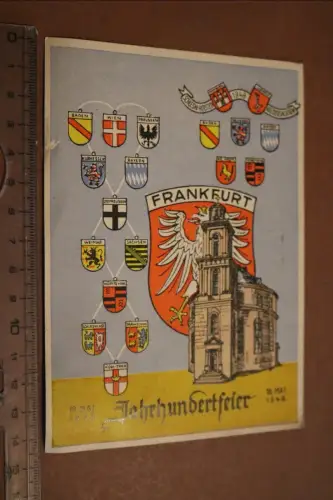 tolle alte Karte - 1948 Frankfurt "Jahrhundertfeier" Sonderpostkarte