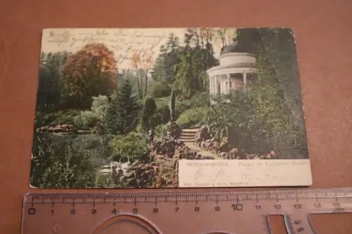 tolle alte Karte - Wilhelmshöhe Partie am Fontainen Bassin 1904