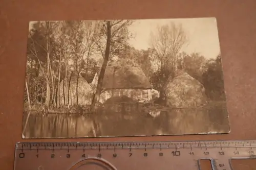 tolle alte Karte - Spreewald ?? Lehde ?? Holzhütte 1924