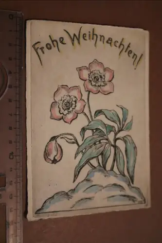 tolle alte Künstlerkarte - Blumen Frohe Weihnacht 1933