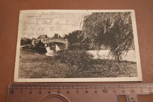 tolle alte Karte - Höchst a.M. Städtische Anlagen 1917