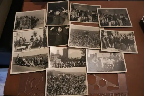 12 tolle alte Fotos - Soldaten 19. Inf.Regt. ??? im Raum Bacharach -  Weinanbau 