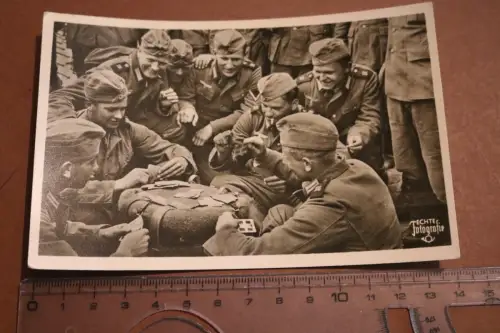 alte Foto-AK Unsere Wehrmacht  Beim Skat  Spiel 