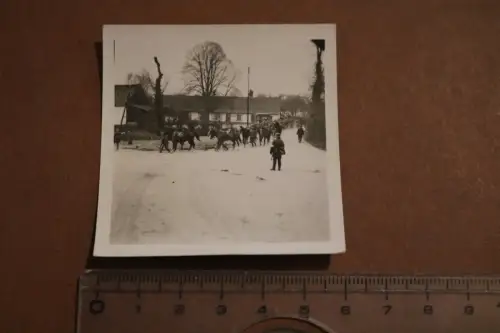 tolles altes Foto - Soldaten mit Pferden in Auberville ????