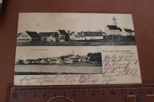 tolle alte Karte - Gruss aus Gottmanshofen bei Wertingen 1900-1910 (2)