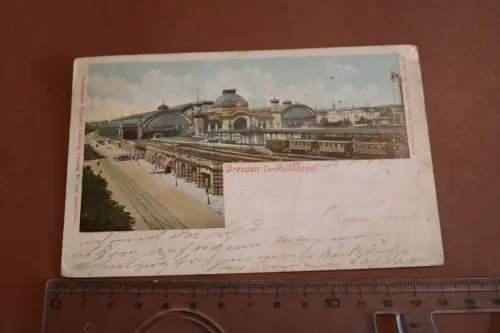 tolle alte Karte - Dresden Centralbahnhof - 1902 